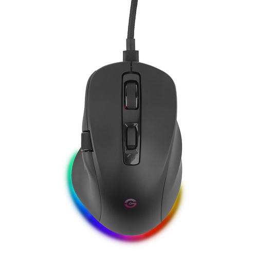 Mouse Getttech GGM-RGBTR-01 óptico, 7 Botones, 6400 dpi, Rf Wireless + Bluetooth + USB Type-a, 10 m, Negro