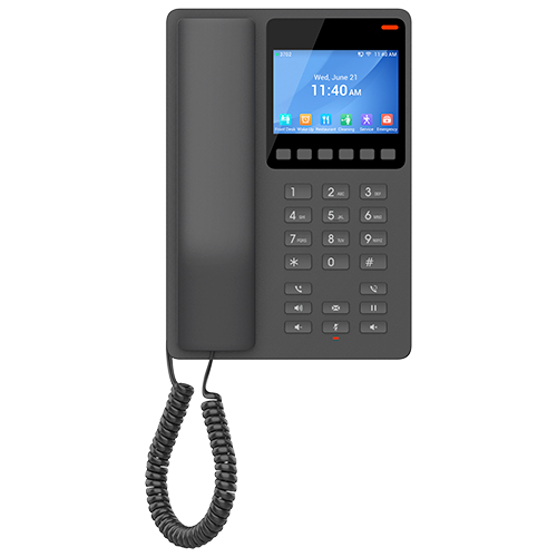 Tela‰fono IP Grandstream GHP631 / Tela‰fono IP con Pantalla LCD a Color 3.5 , 2 Laneas Sip con 2 Cuentas, Codec Opus, IPV4/IPV6, con Gestia“n en la Nube Gdms, Negro