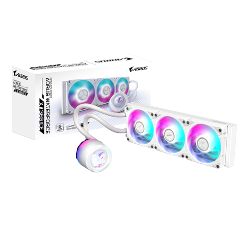 Enfriamiento Liquido Gigabyte Aorus Waterforce X II 360 Ice, Intel 1200/1700, AMD AM5/AM4, 3x 120mm, Blanco