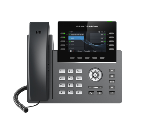 Teléfono IP Grandstream Networks GRP2615 Terminal con Conexión por Cable, PoE, 10 Líneas, Negro, Gris