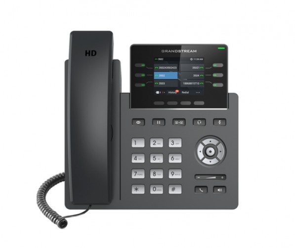 Teléfono IP Grandstream Networks GRP2613 Terminal con Conexión por Cable, PoE, 4 Líneas, Negro