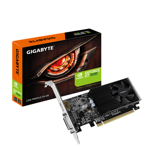 Tarjeta de Video Gigabyte Geforce Gt 1030 2GB Nvidia Geforce Gt 1030, 2 GB, DDR4, 4096 x 2160 Pixeles, PCIEX16 3.0, 1xhdmi, 1xdvi