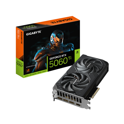 Tarjeta de Video Gigabyte Geforce Rtx 5060 Ti Windforce 8g, 8 GB, 128 Bit, GDDR7, PCI Express X8 5.0