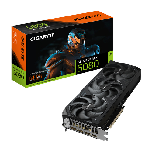 Tarjeta de Video Gigabyte Geforce Rtx 5080 Windforce Oc Sff 16g, 16GB, 256 Bits, GDDR7, PCI-e X16 5.0