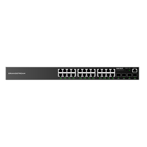 Grandstream GWN7803P - Switch Administrable Capa 2+ Empresarial/ 24 Puertos Gigabit PoE 802.3AF/AT/ 4 Puertos SFP/ Presupuesto PoE 360W/ Capacidad 56 Gbps/ Vlan, Qos, Arp Inspection y Anti-dos/ Ges...