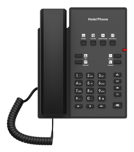 Teléfono IP Fanvil H1 PoE, 2 Líneas, Negro