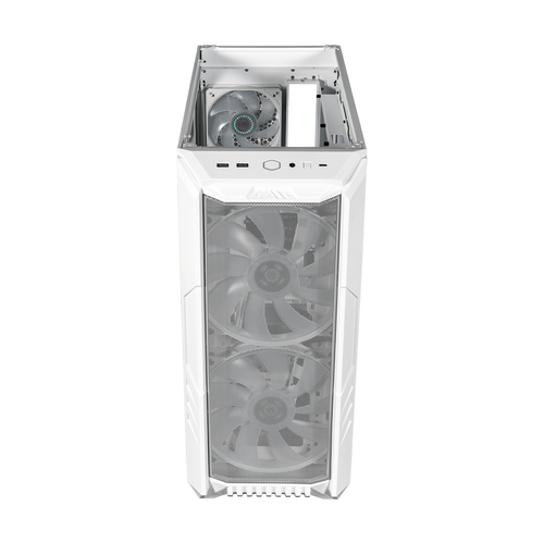 Gabinete Cooler Master Haf 500 Midi Tower con Ventana, 3x Vent. Argb, Blanco