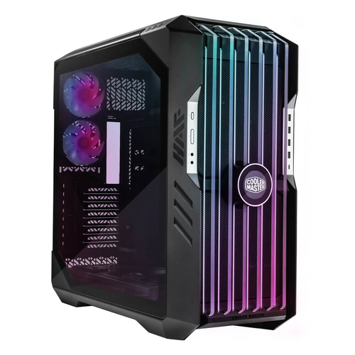 Gabinete Cooler Master Haf 700 Evo, Torre, LCD, Soporte Vertical para Grafica, Gris Titanio
