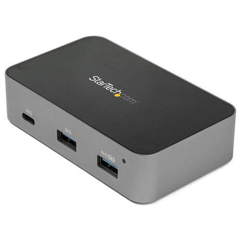 Hub Startech.com Interfaz USB 3.2 Gen 2 (3.1 Gen 2) Type-c, Aluminio, Plástico, Cantidad de Puertos 4, Longitud de Cable 1 m, Velocidad 10000 Mbit/s, Color Negro, Gris