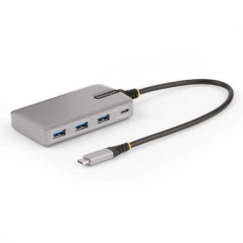 Hub Startech.com Interfaz USB 3.2 Gen 2 (3.1 Gen 2) Type-c, 1 USB Tipo C, Cantidad de Puertos 4, Velocidad 10000 Mbit/s, Color Plata