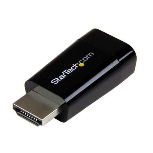 Adaptador Conversor de Vídeo HDMI a VGA - Convertidor Portátil - DB15 - 1920x1200, Ideal para Chromebooks, Ultrabooks y Portátiles - 1920x1200 (HD2VGAMICRO)