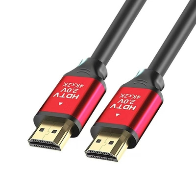 Cable HDMI Saxxon HDMI-50 V. 2.0, 5 m, Negro, Rojo