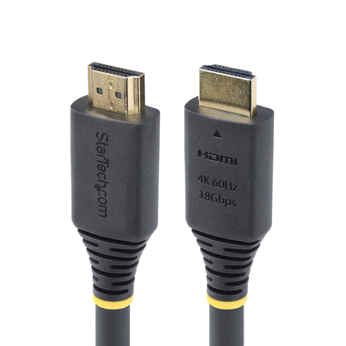 Cable HDMI Startech.com HDMI2-CABLE-4K60-5M V. 2.0, Canal Ethernet, 5 m, 18 Gbit/s, Negro