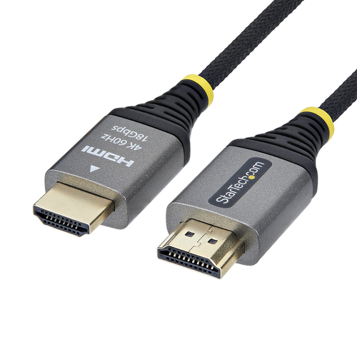 Cable HDMI Startech.com V. 2.0, 3 m, 18 Gbit/s, Negro, Plata