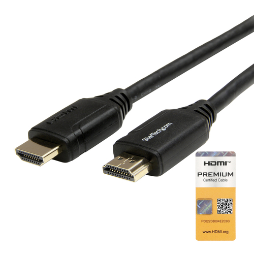 Cable HDMI Startech.com V. 2.0, Canal Ethernet, 0.5 m, Negro