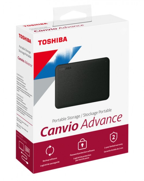 Disco Duro Externo Toshiba Canvio Advance 4 TB, USB Tipo A 3.2, Negro