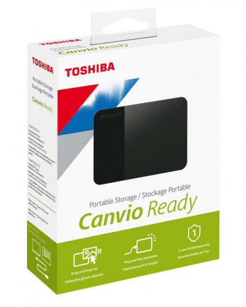 Disco Duro Externo Toshiba Canvio Ready 2TB, USB 3.0, Color Negro