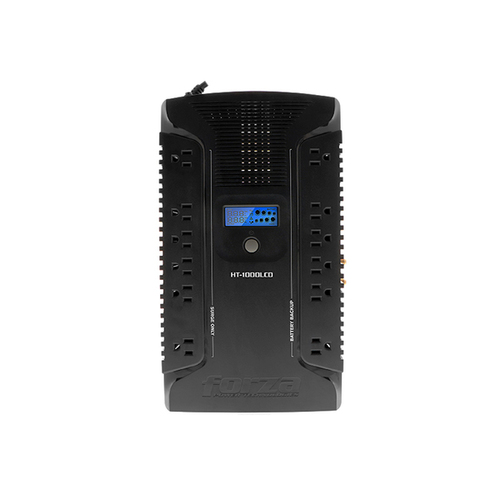 UPS Forza HT-1000LCD Interactivo 1000VA/600W 12 Salidas (6/6) Salidas Coaxial y USB Sobremesa 120V Negro