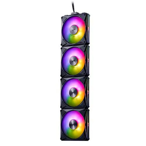 Kit de 4 Ventiladores XPG Hurricane Mag 120 Argb Pwm Magneticos, Cable Flexible, Negro