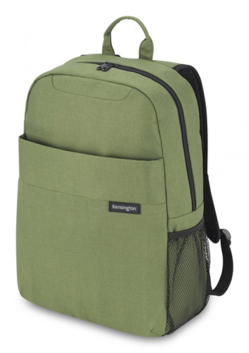 Mochila Kensington Simply Portable Lite Backpack 16” Bolsa Delantera, Bolsa Lateral, Hasta 16", Verde, Resistente al Agua