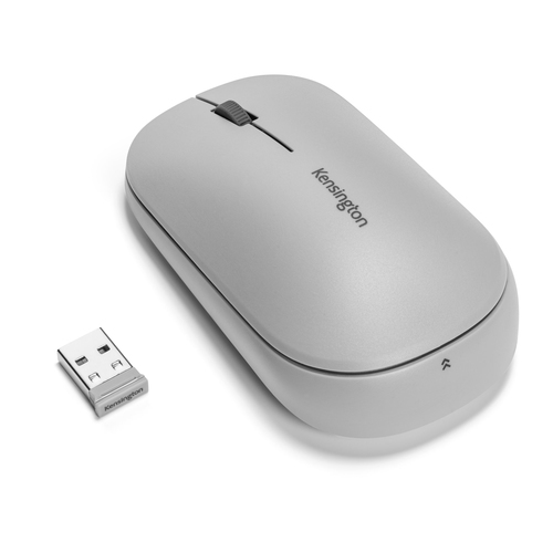 Mouse Kensington Mouse con Conexión Inalámbrica Dual Suretrack™ (gris) 3 Botones, 2400 dpi, Rf Inalámbrico + Bluetooth, 10 m, Gris