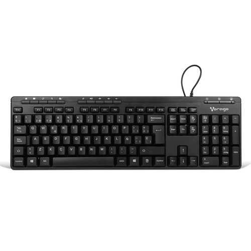 Teclado Vorago KB-202 Alambrico, USB, Multimedia, Negro