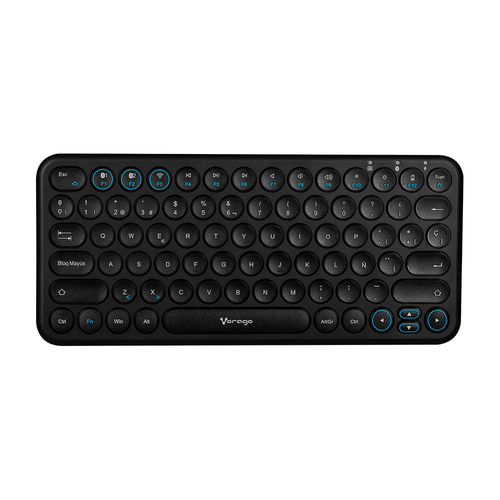 Teclado Inalambrico Vorago KBW-400, Conexion USB Y Bt, Puerto de Carga Tipo C, 78 Teclas
