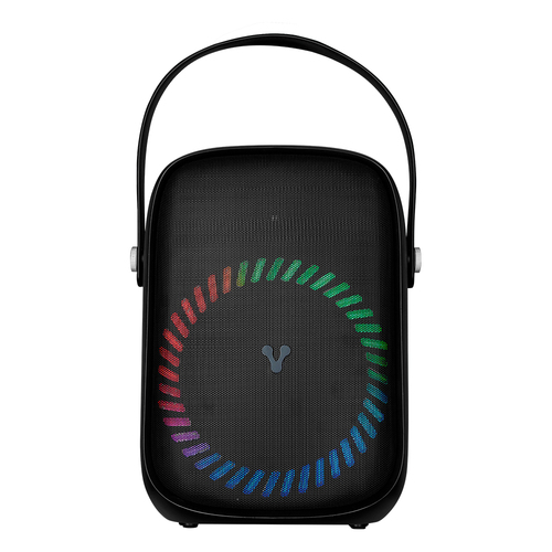 Bocina Karaoke Speaker Vorago 455, USB, Bt, Microfono Inalambrico, RGB, Correas Ajustables, Negro