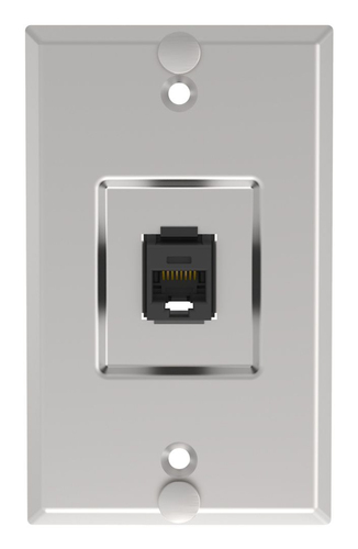 Conector Panduit KWPK6 Tipo De Construcción Plano, Conector 1 RJ-45, Categoría Cat6, Material Acero Inoxidable, Color Negro, Acero Inoxidable