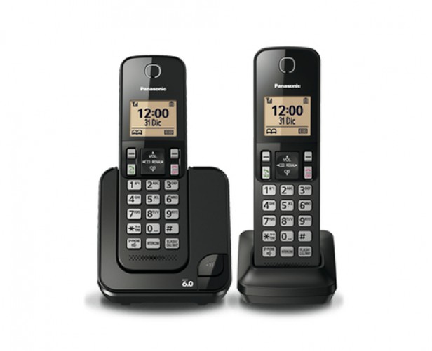 Teléfono Panasonic KX-TGC352MEB Terminal Inalámbrico, Altavoz, Identificador de Llamadas, Negro