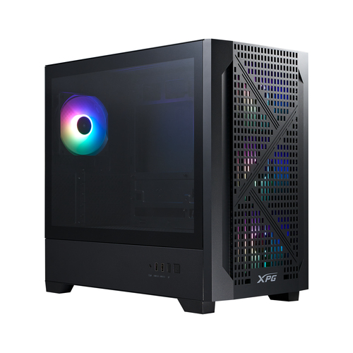 Gabinete XPG Lander 300, Midi-tower, Micro-ATX/mini-itx, sin Fuente, 4 Ventiladores, Negro