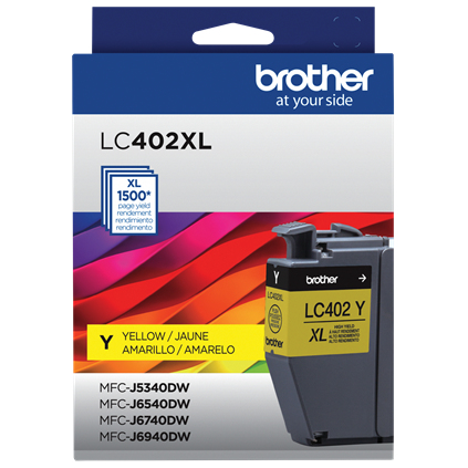 Cartucho de Tinta Brother LC402XLYS Original, Amarillo, Alto Rendimiento (xl)