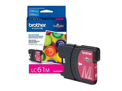 Cartucho de Tinta Brother LC61M Original, Magenta, Compatibilidad DCP-165C, DCP-385C, DCP-395CN, DCP-585CW, DCP-J125, DCP-J140W, MFC-250C, MFC-255CW, MFC-290C, MFC-295CN, MFC-490CW, MFC-495CW, Mfc-...