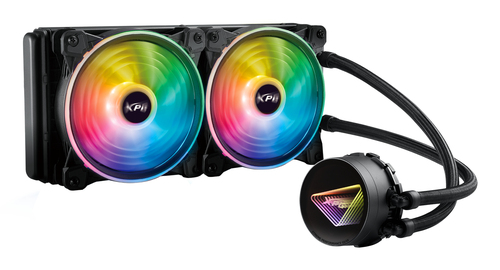 Enfriamiento Liquido XPG Levante X Aluminio 240 mm, 2X12CM RGB, Negro