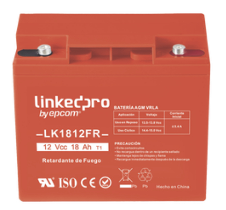 Bateria Linkedpro LK1812FR Sealed Lead Acid (vrla), 12 V, 18000 mAh, Rojo