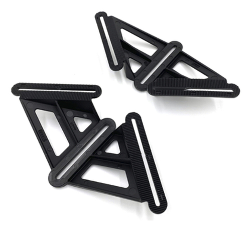 Bracket de Montaje / Bastidor en X / 4 Puntos de Fijacia?n / Compatible 90% Cajas de Empalme / Pla?stico Uv / 2 Piezas