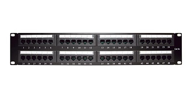 Panel de Parcheo Linkedpro LPPP508 48 Puertos, Soporta Cat5e, Color Negro, Montaje en Bastidor, Capacidad del Rack 2U