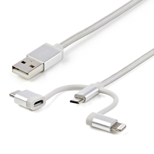 Cable USB Startech.com USB A a Micro-USB B, Plata