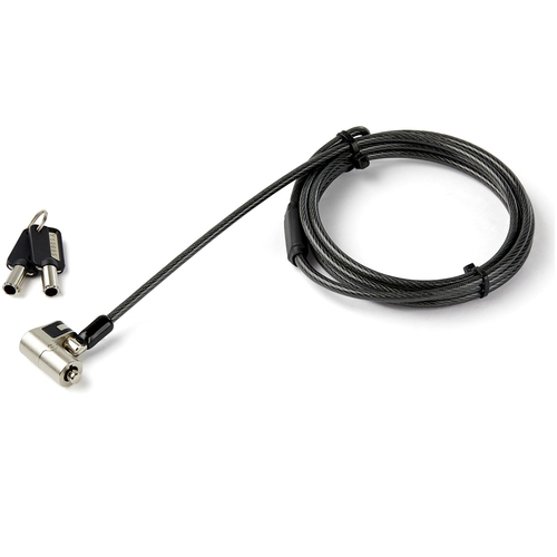 Cable Antirrobo Startech.com Kensington, 2 Teclas, 2 m, Negro, Acero Inoxidable