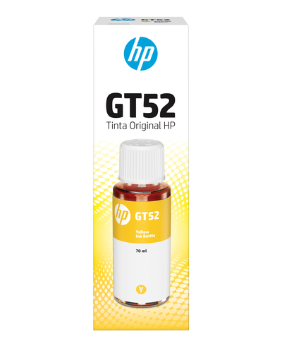 Botella de Tinta Amarilla HP GT52 70ml Original para Impresoras Smart Tank