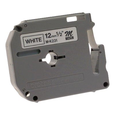 Etiquetas para Impresora Brother M231, Blanco, M, 26.2 ft, 2.54 cm (1")