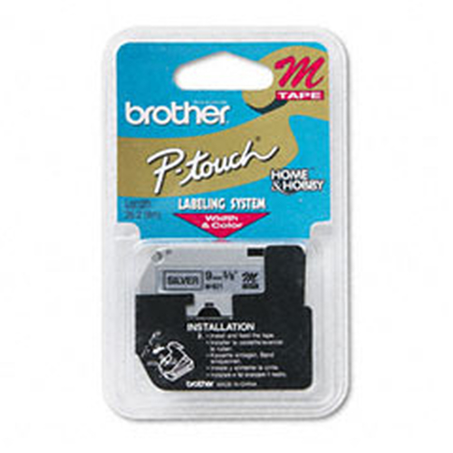 Etiquetas para Impresora Brother M921, Plata, M, 90 x 20 x 185 mm, 2.49 kg, 26.2 ft, 7.62 cm (3")