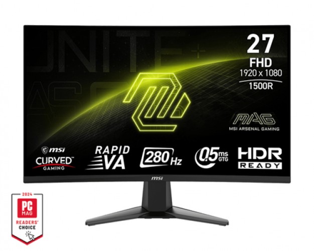 Monitor Gamer Curvo MSI Mag 276CXF LCD, 27", Full HD, 280Hz, HDMI/displayport, Negro