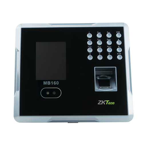 Control de Acceso Zkteco MB160 Lector de Huella, 2000 Usuario(s), con Lector de Código de Acceso, 2000 Tarjetas, 100000 Registros, Pantalla 7.11 cm (2.8"), Tft, con Teclado Integrado, Conectado a ...