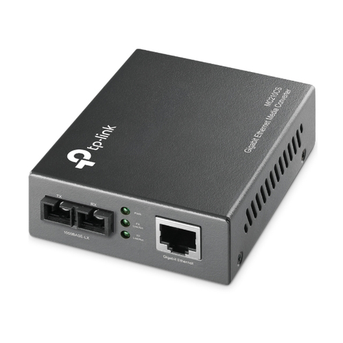Conversor de Medios TP-Link MC210CS, Gigabit, 1000 Mbit/s, Fibra Optica Sc, Hasta 15 km