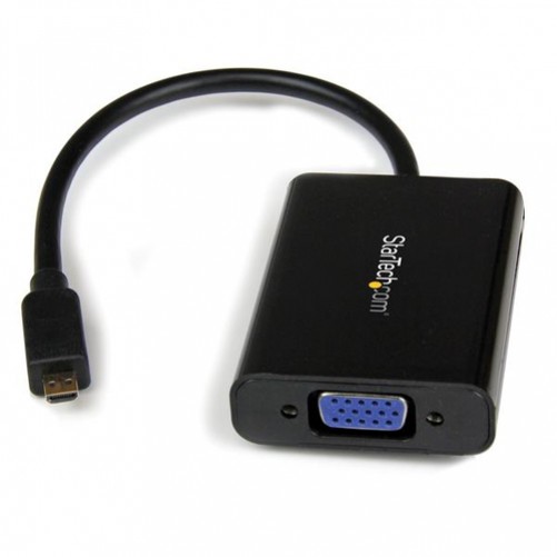 Cable Adaptador Externo Conversor Vídeo Audio Micro HDMI a VGA 1920x1200- 1x HD15 Hembra - 1x Micro HDMI Macho - 1x Mini Jack Hembra (MCHD2VGAA2)