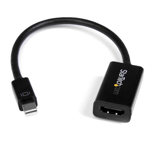 Conversor de Vídeo Mini Displayport a HDMI, Adaptador Activo 4K 30Hz - Negro, (MDP2HD4KS)