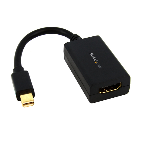 Conversor de Vídeo Startech (MDP2HDMI) Mini Displayport DP Macho a HDMI Hembra- 1920x1200, Color Negro