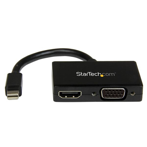 Convertidor de Vídeo Startech.com , Mini Displayport a HDMI/VGA, Máxima Resolución 1920 x 1200 Pixeles, Color Negro, (MDP2HDVGA)