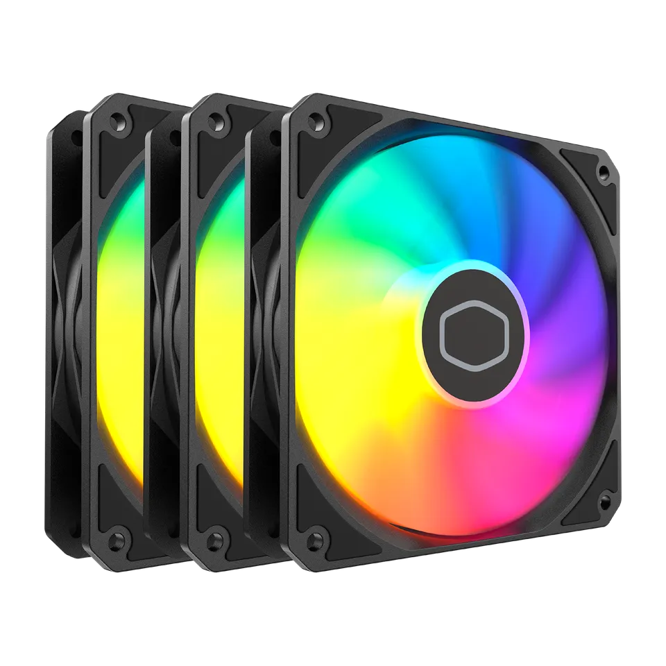 Kit 3 Ventiladores Cooler Master MF120 Lite Argb, Negro